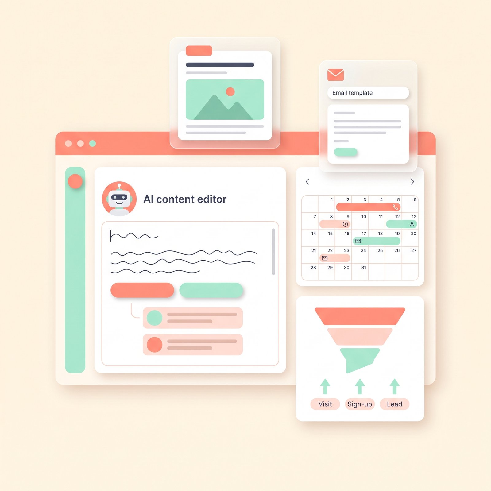 Content + Leads AI web app